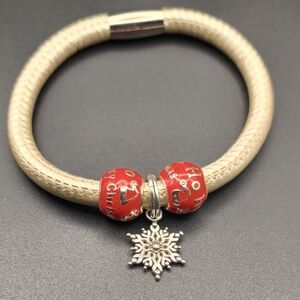 Rare Retired Brighton Let It Snow Woodstock Bracelet & Charms
